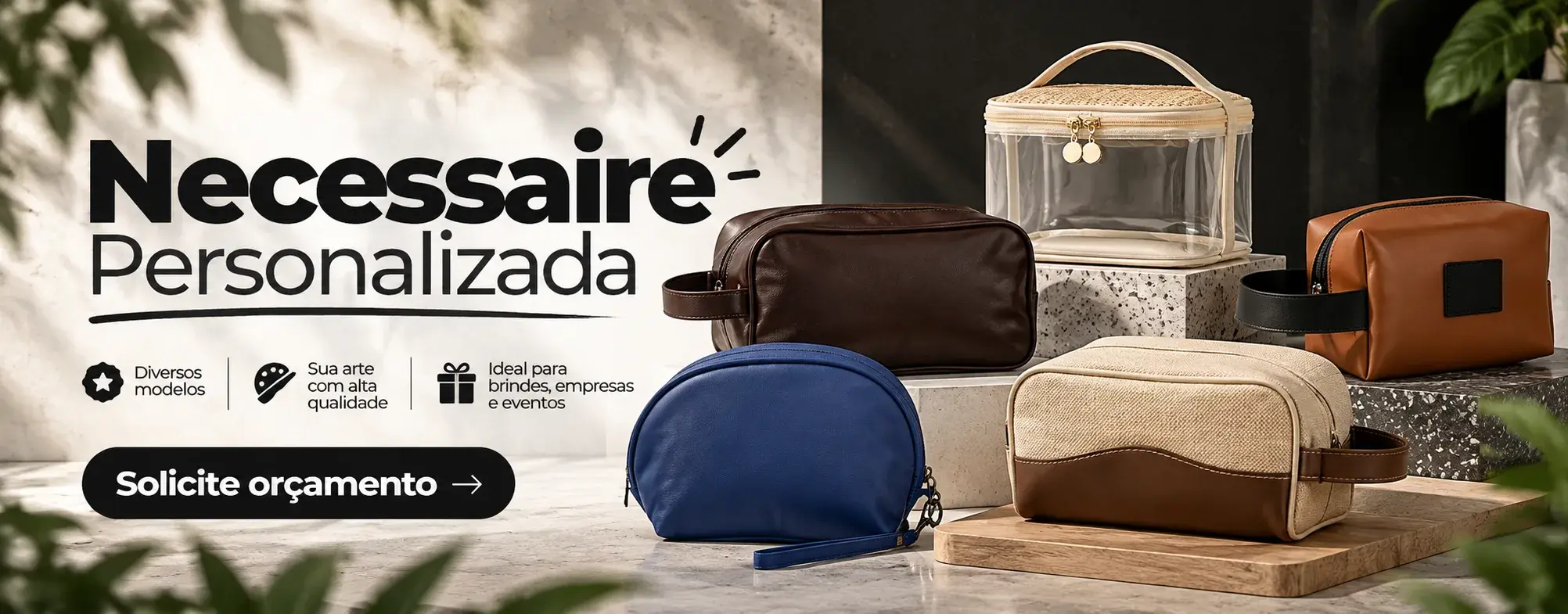 Necessaire Personalizada - diversos modelos, sua arte com qualidade, ideal para brindes corporativos
